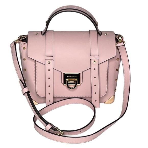 MICHAEL Michael Kors Manhattan Medium The School Satchel Purse Powder Blush